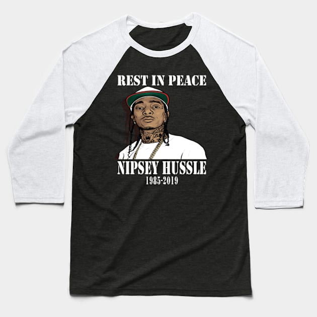 Nipsey Hussle Baseball T-Shirt by Heulwen Team